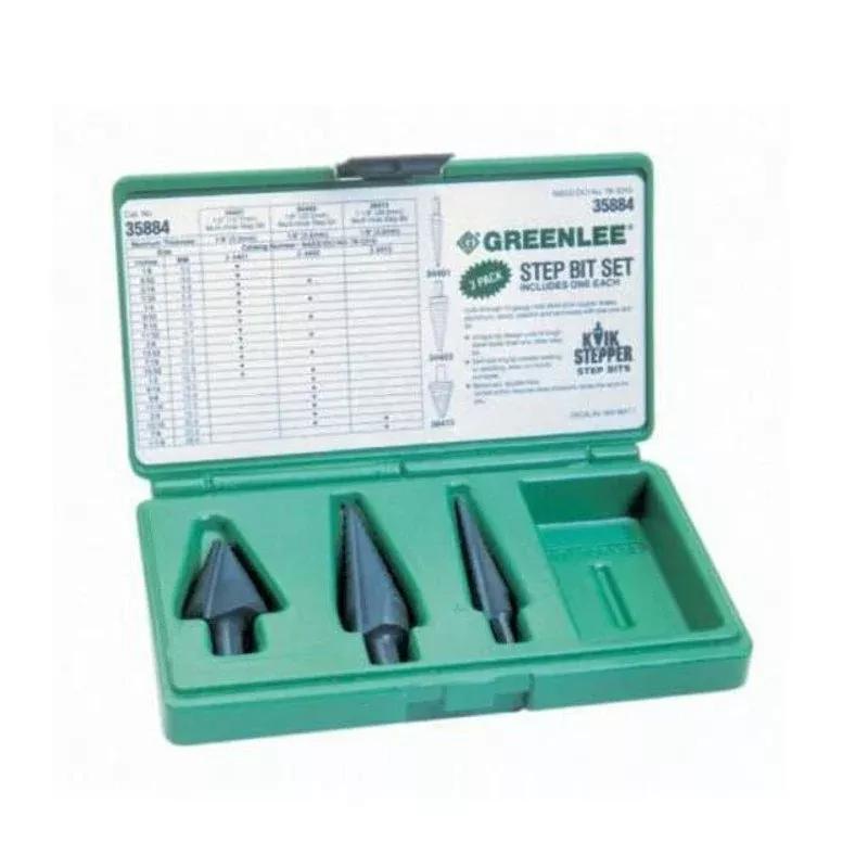 XT Cobalt 4 Piece Step Bit Kit By Greenlee 35884C