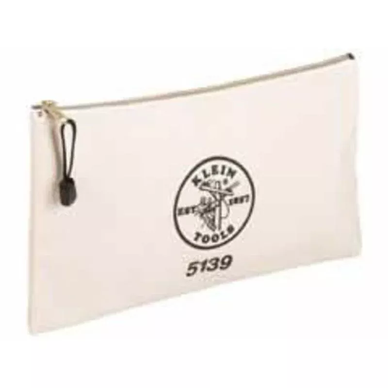 Zipper Bag, Canvas Tool Pouch 12.5 x 7 x 4.25-Inch By Klein Tools 5139