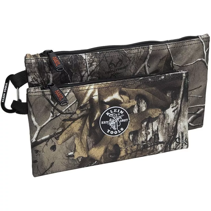 Zipper Bags, Camo Tool Pouches, 2-Pack By Klein Tools 55560